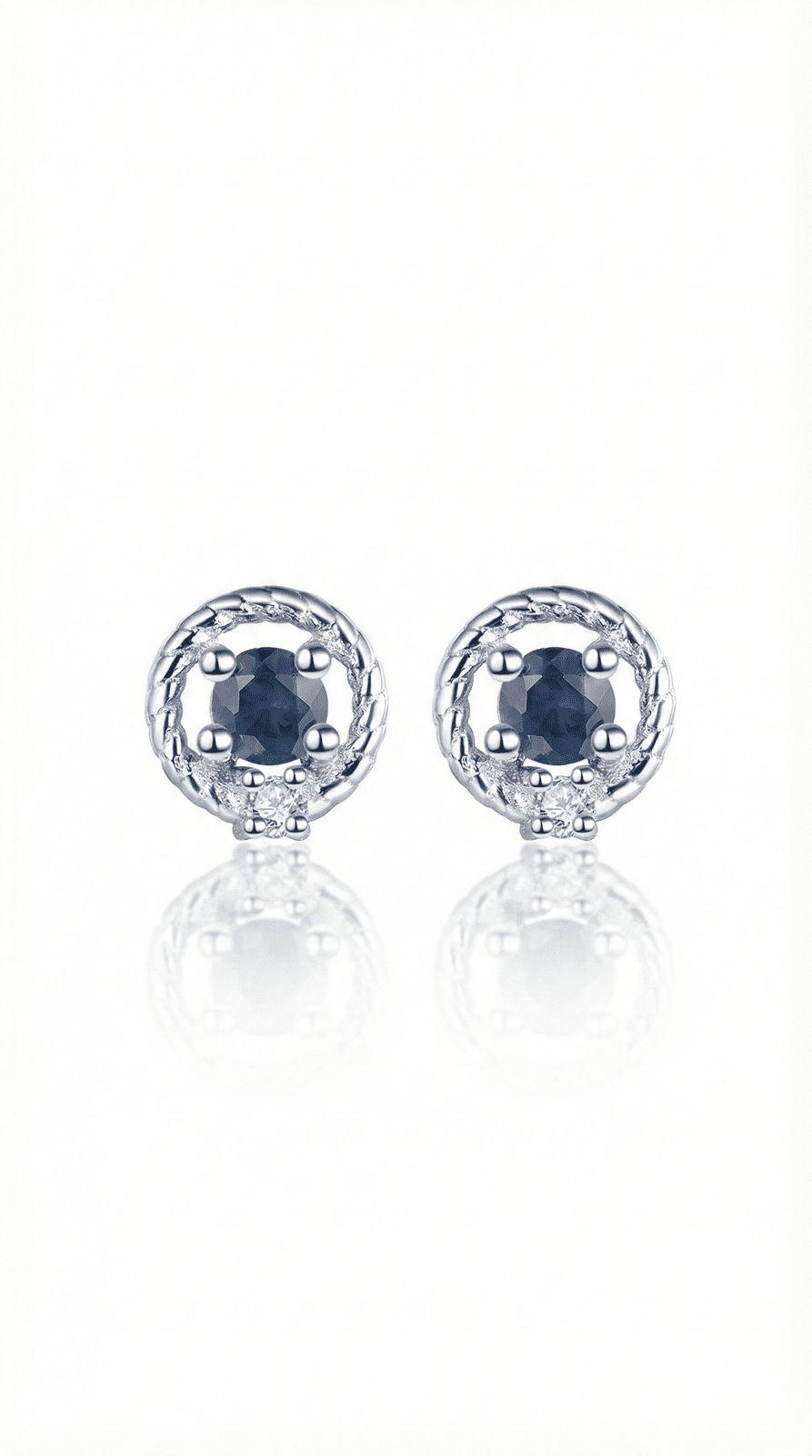 Celestial Sapphire Halo Studs