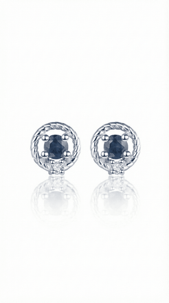 Celestial Sapphire Halo Studs