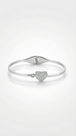 Crystal Heart Bangle