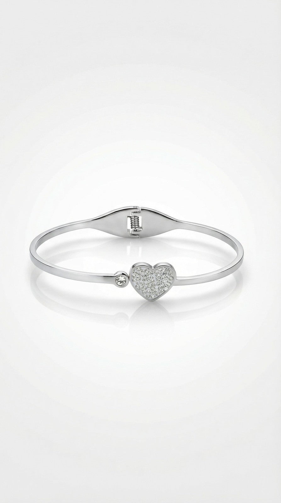 Crystal Heart Bangle