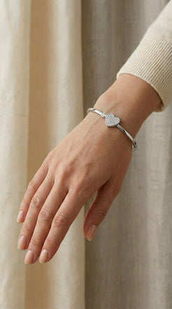 Crystal Heart Bangle