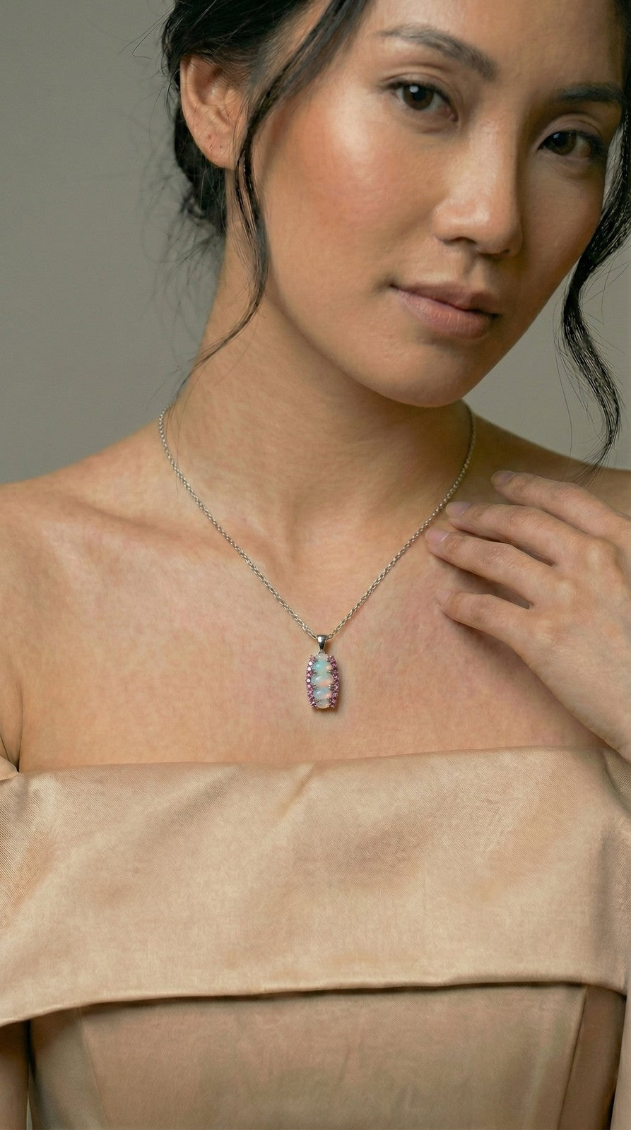Aurora Gem Opal Pendant