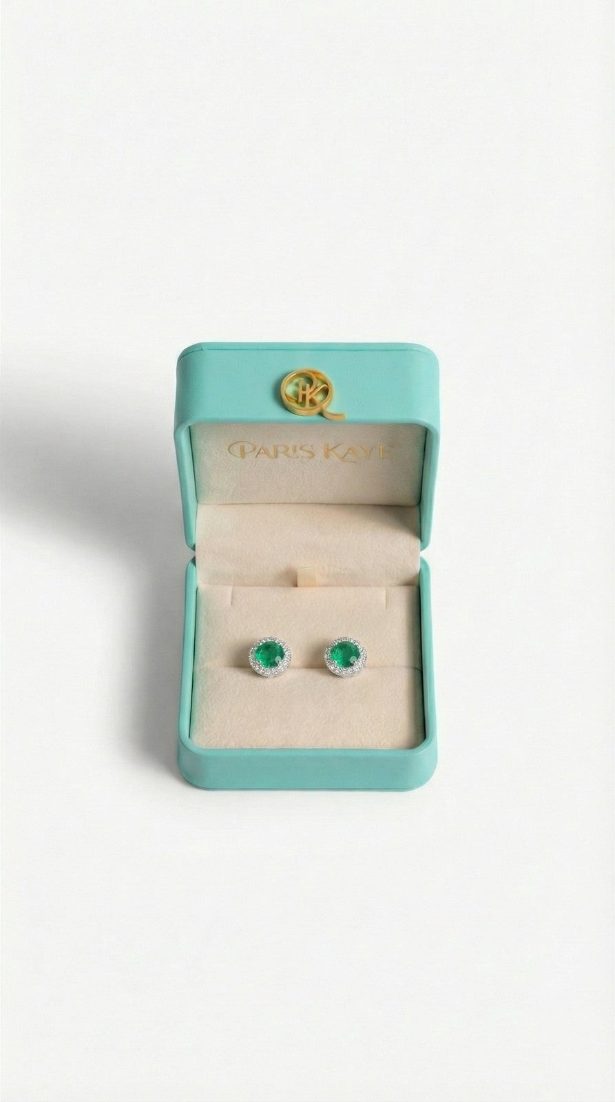 Emerald Halo Studs
