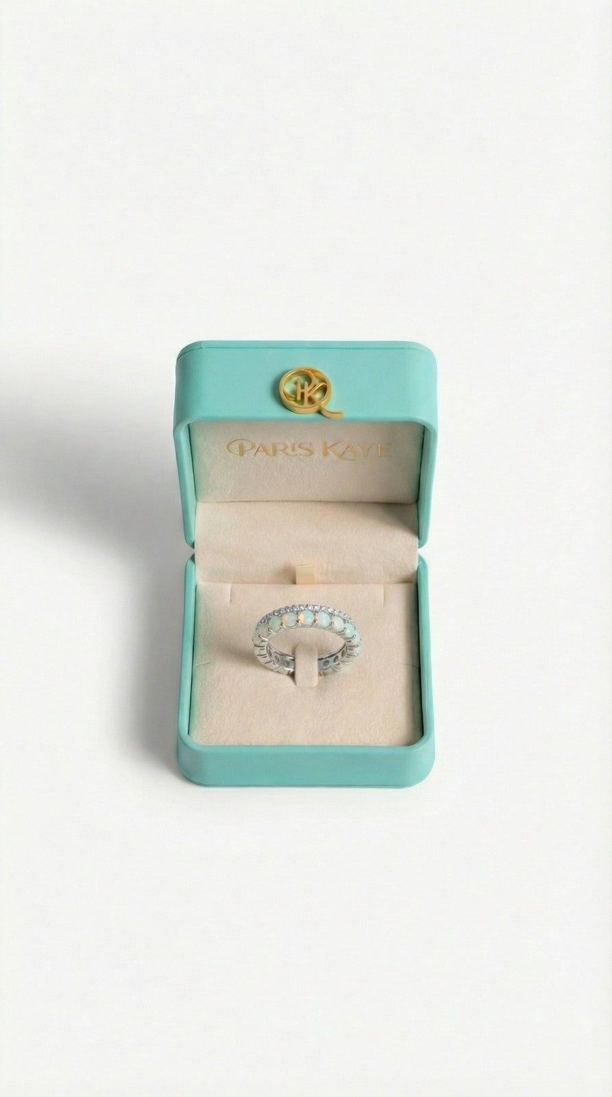 Ethereal Fire Opal Eternity Band