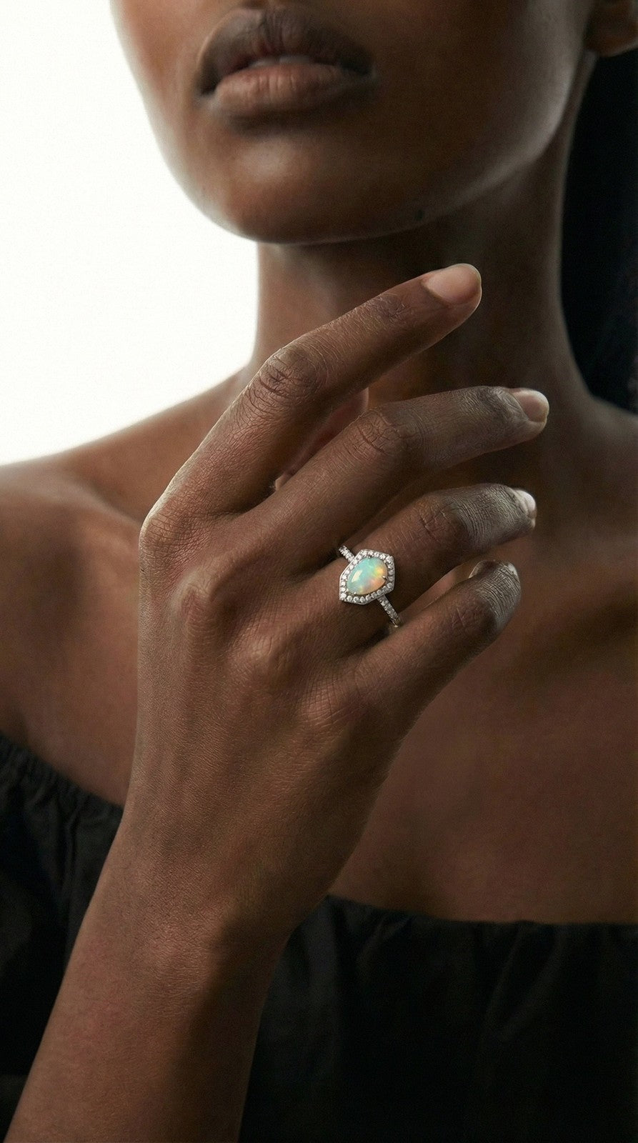 Ethereal Hex Opal Ring