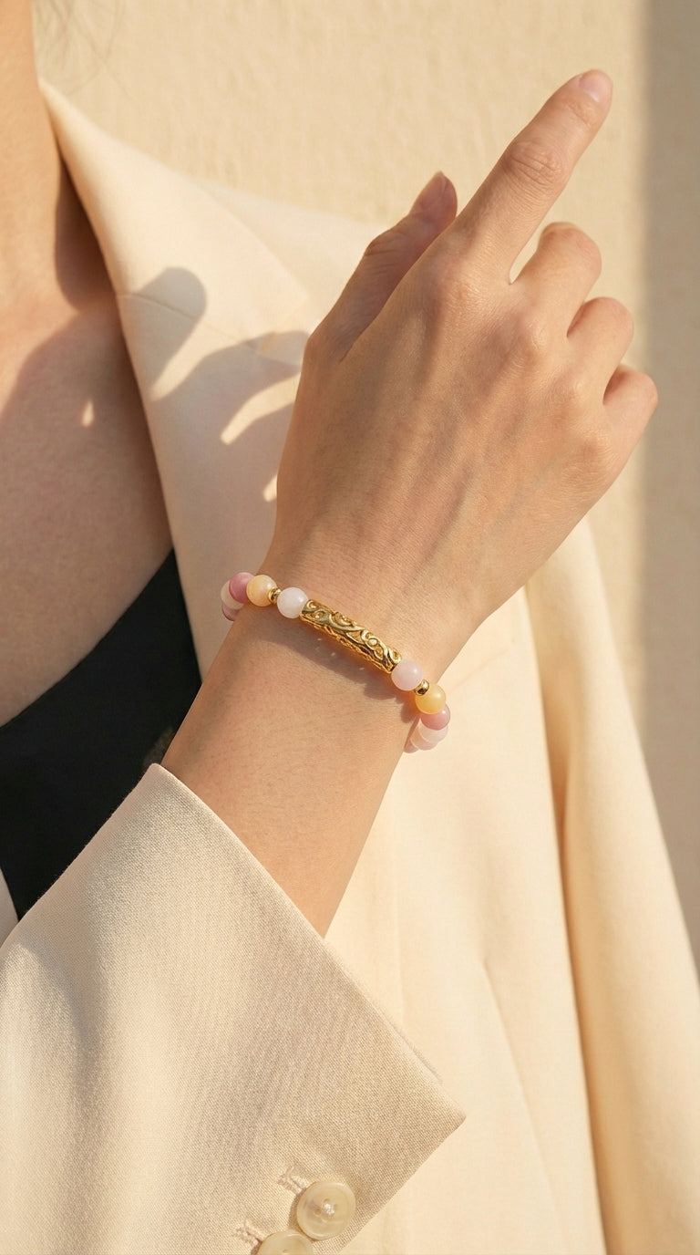 Gold Plated Peace Bracelet