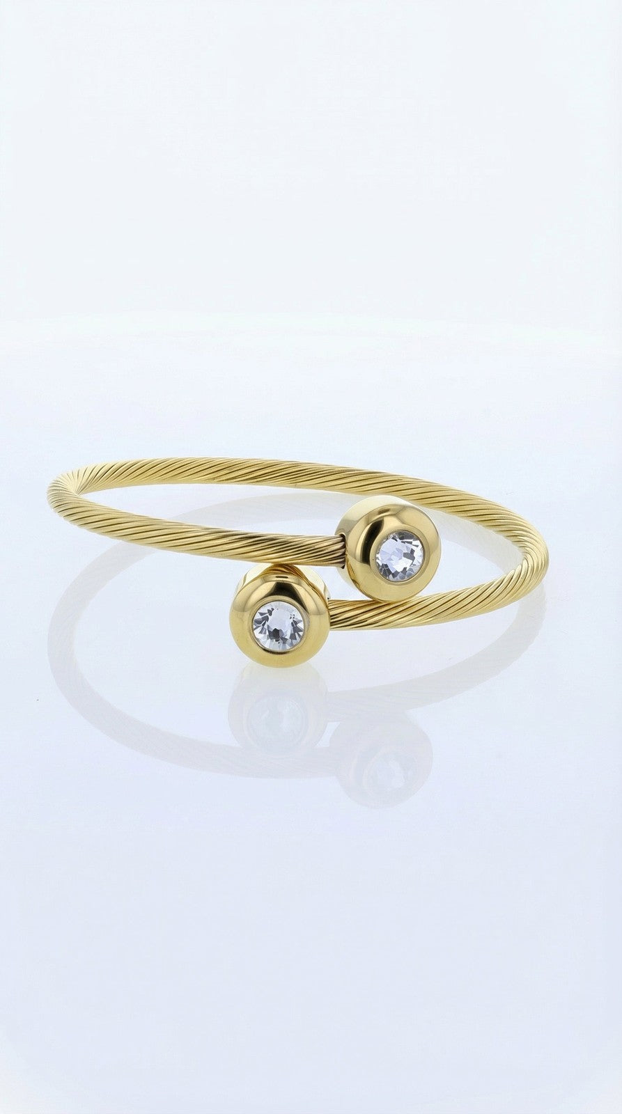 Gold Twin Crystal Twist