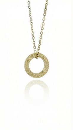 Golden Halo Pendant Necklace