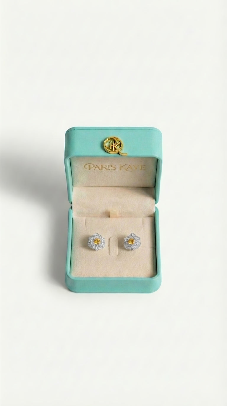 Golden Lotus Earrings