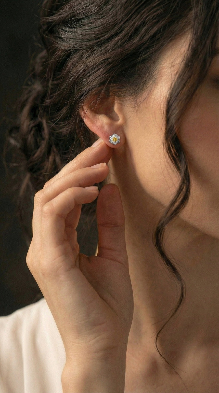 Golden Lotus Earrings