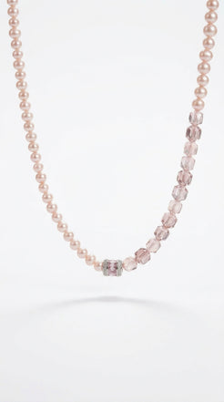 Fresh Water Pearl - Austrian Crystal Necklace