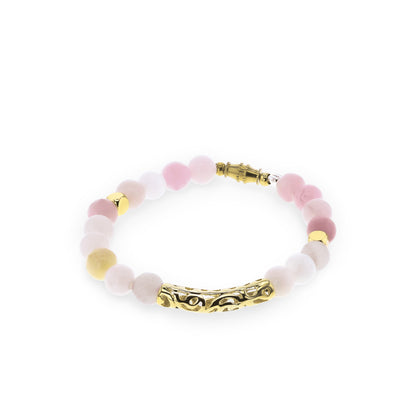 Gold Plated 18 carat - Peace Bracelet - Lab Grown Stone Beed Bracelet