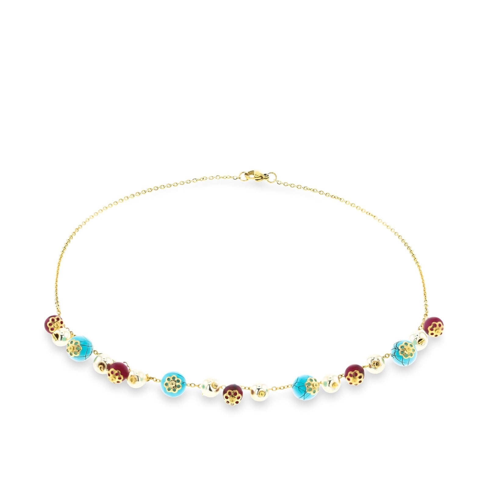 Stainless Steel Gold Plated Chain Necklace Paris Kaye Choice Collection J00188