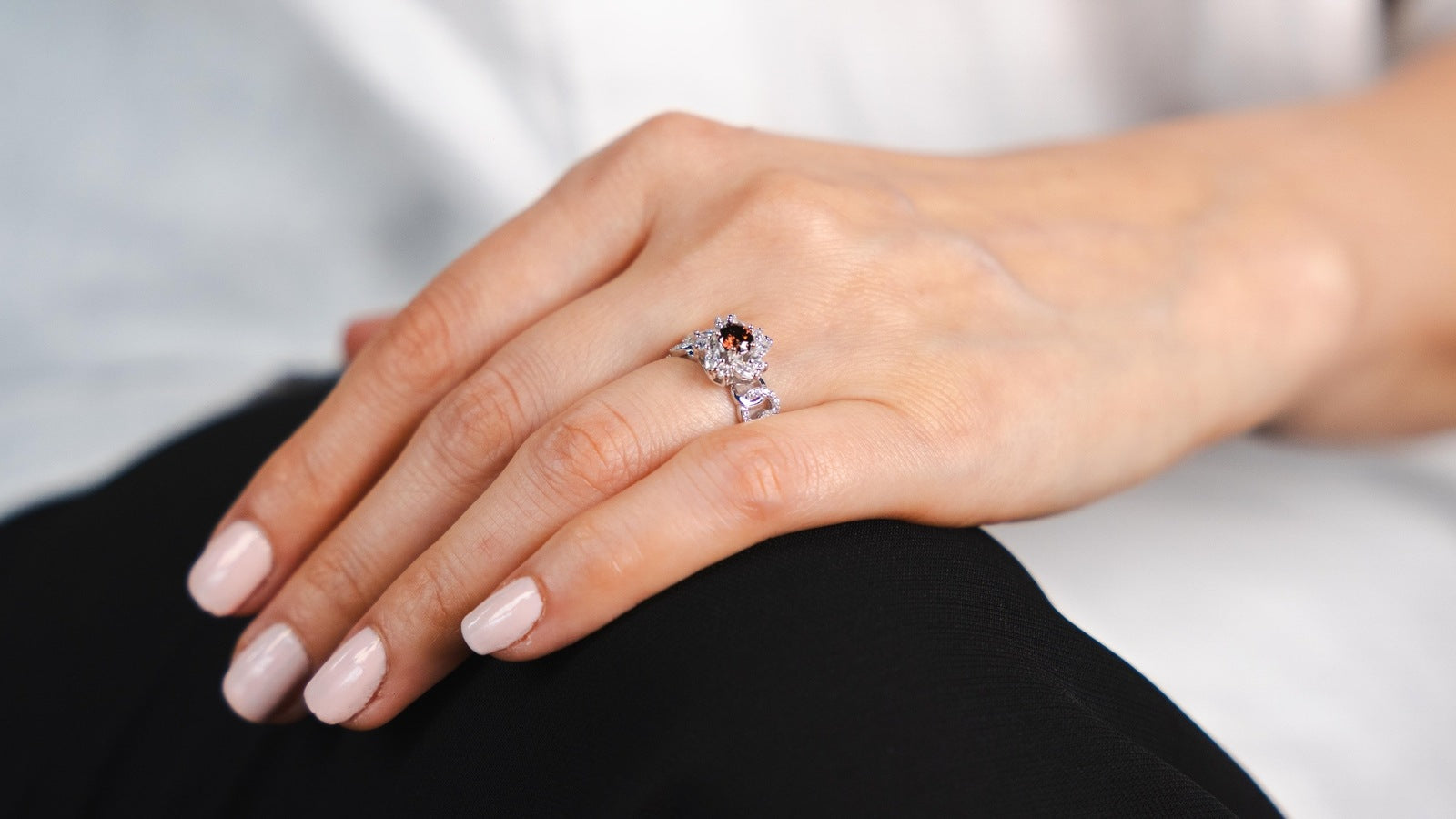 Blossom Glow Garnet Ring