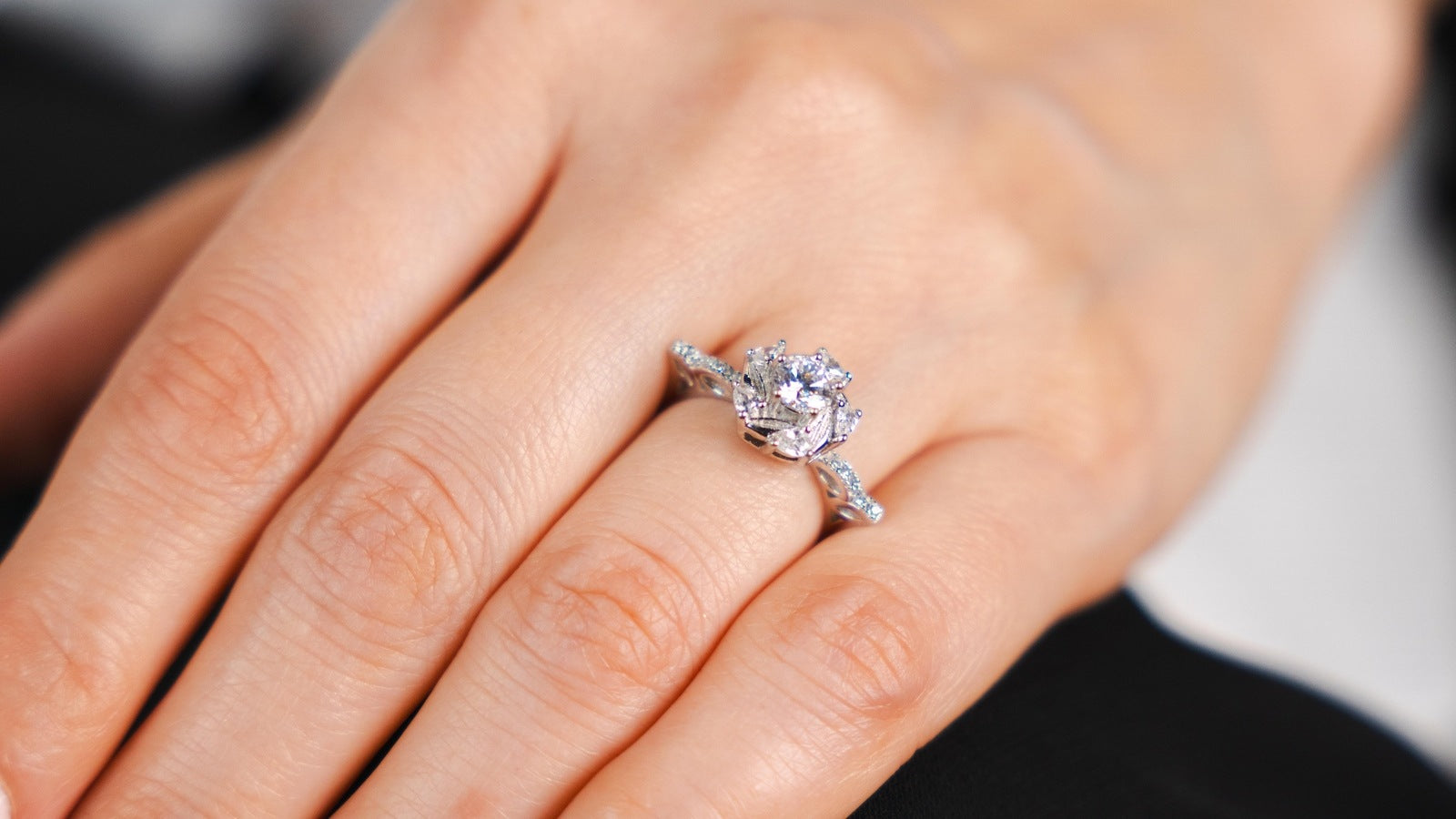 Radiant Rose Solitaire Ring