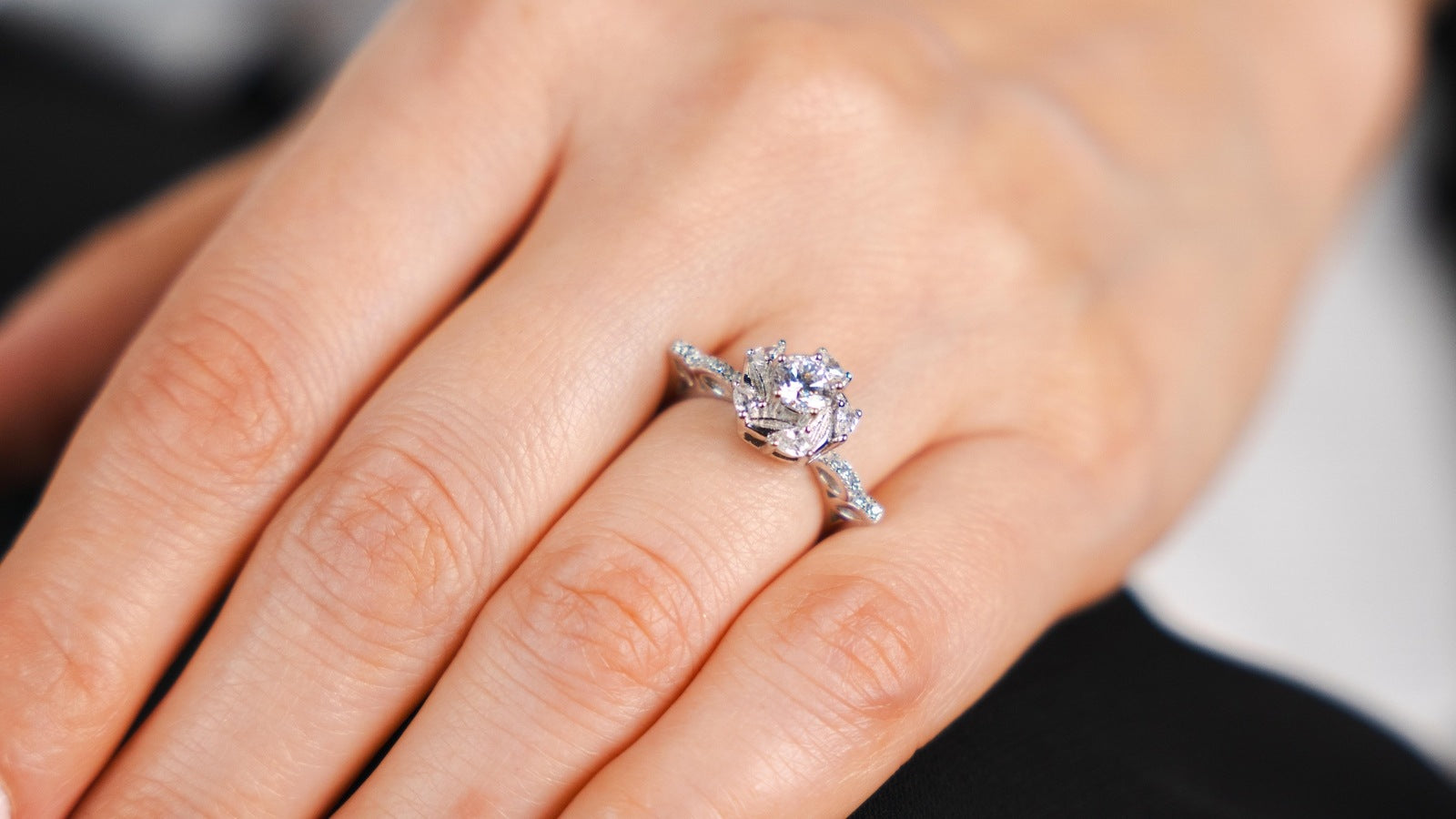Radiant Rose Solitaire Ring