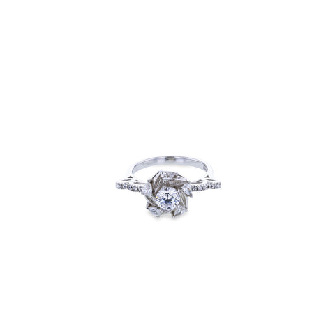 Radiant Rose Solitaire Ring
