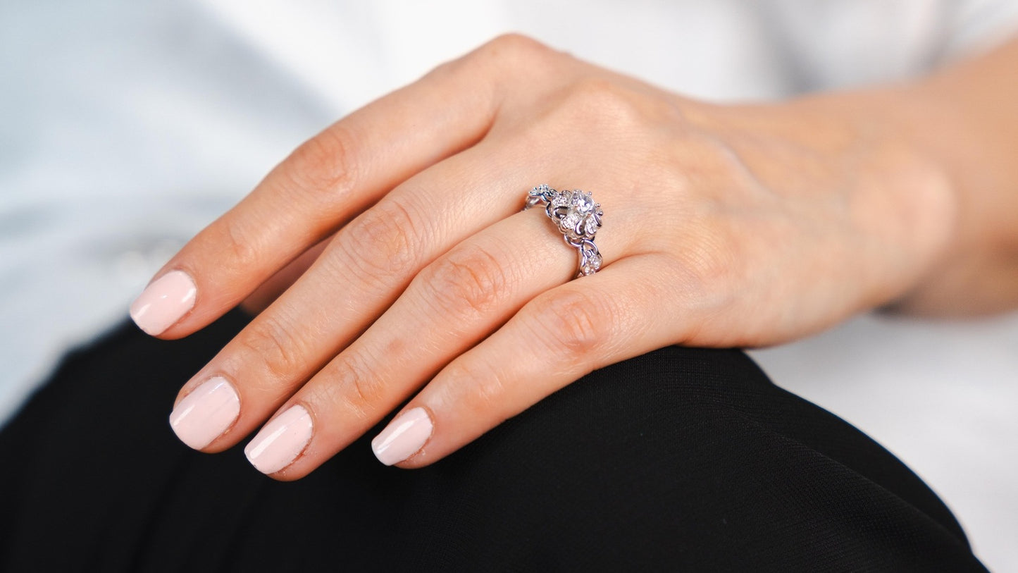 Blue Blossom Radiance Ring