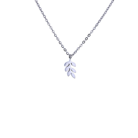 Silver Leaf Pendant Necklace