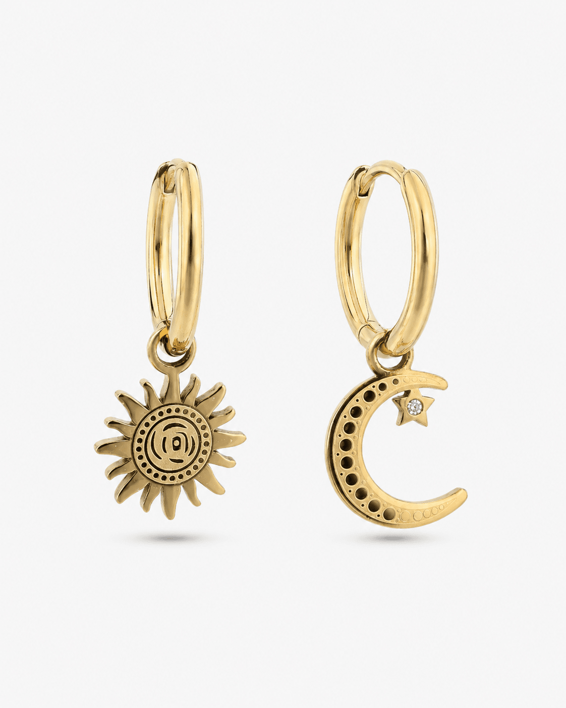 Between Light & Night Stainless Steel 18K Gold Plated Earrings