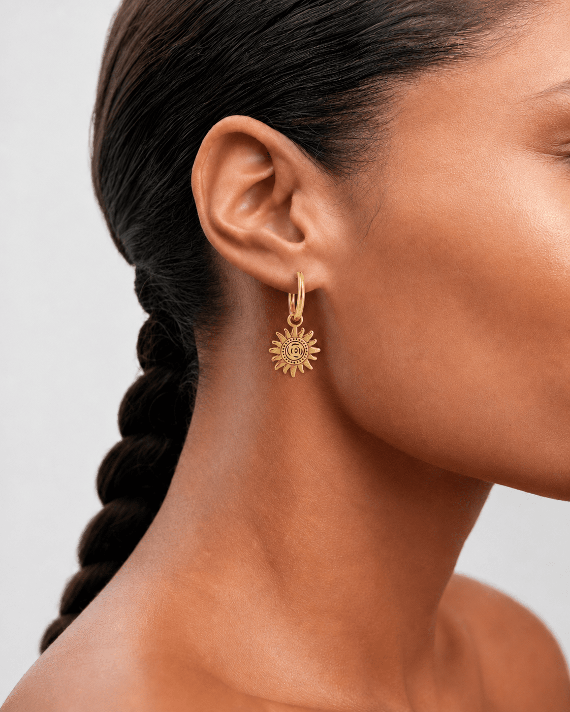 Between Light & Night Stainless Steel 18K Gold Plated Earrings