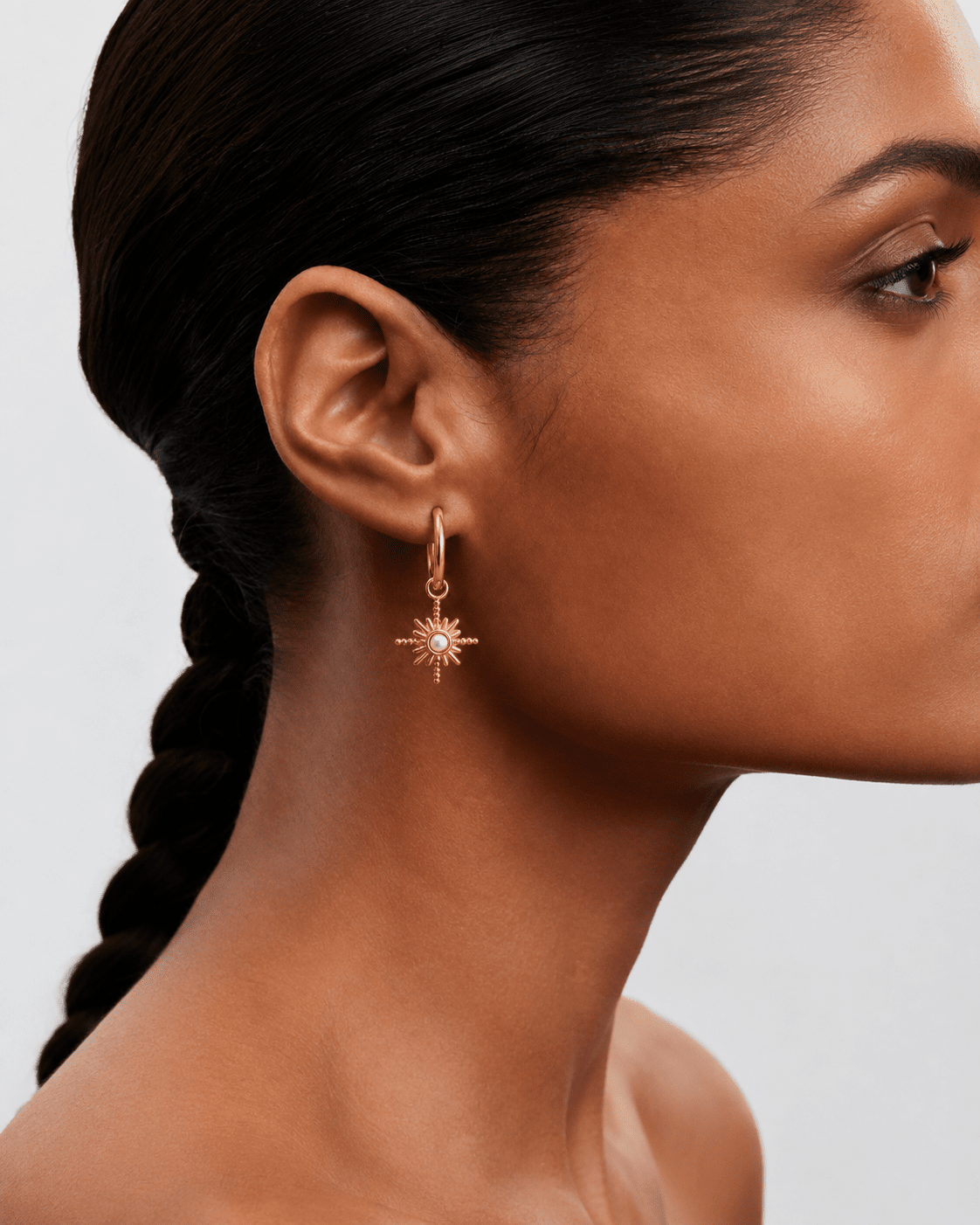 Inner Compass Stainless Steel 18K Gold Plated Earrings