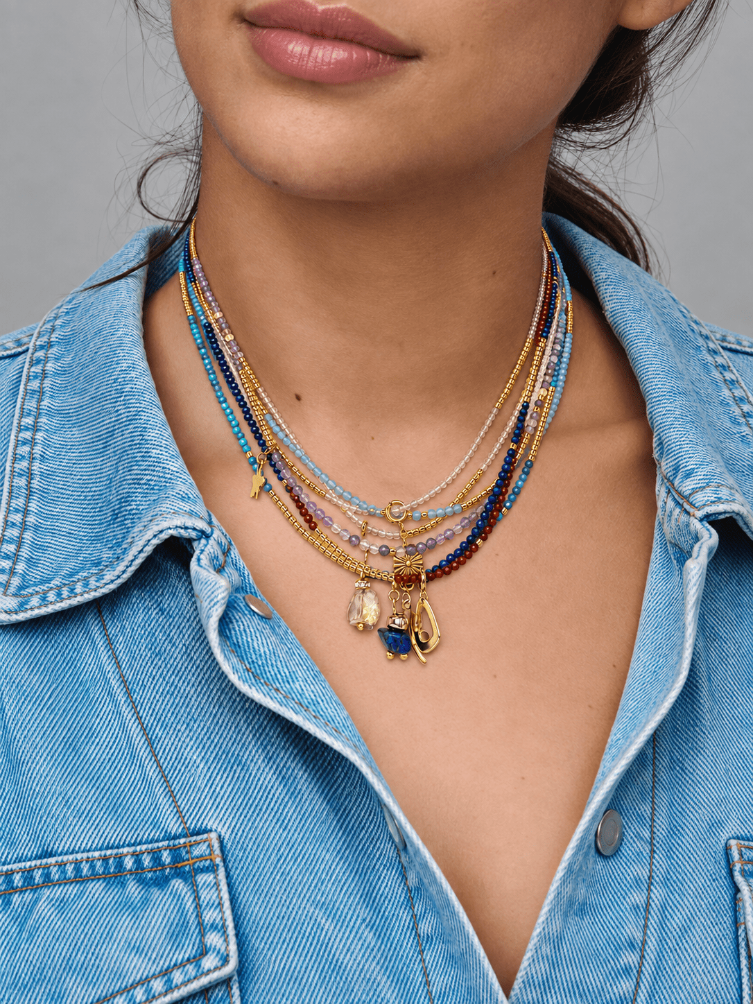 The Seven Reminders Seven-Gemstone Layering Necklace Set