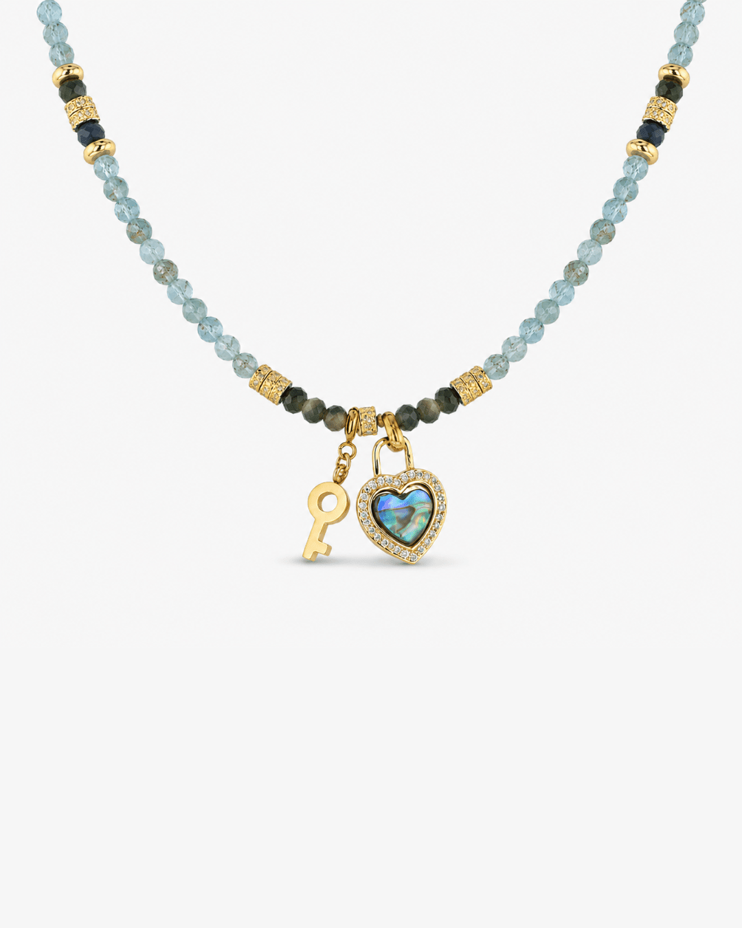 Cora Jade, Green Tourmaline & Mother of Pearl Necklace