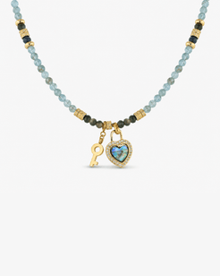 Cora Jade, Green Tourmaline & Mother of Pearl Necklace