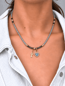 Cora Jade, Green Tourmaline & Mother of Pearl Necklace