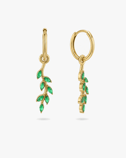 Verdant Whisper Peridot Stainless Steel 18K Gold Plated Earrings