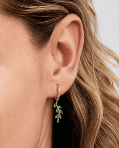 Verdant Whisper Peridot Stainless Steel 18K Gold Plated Earrings