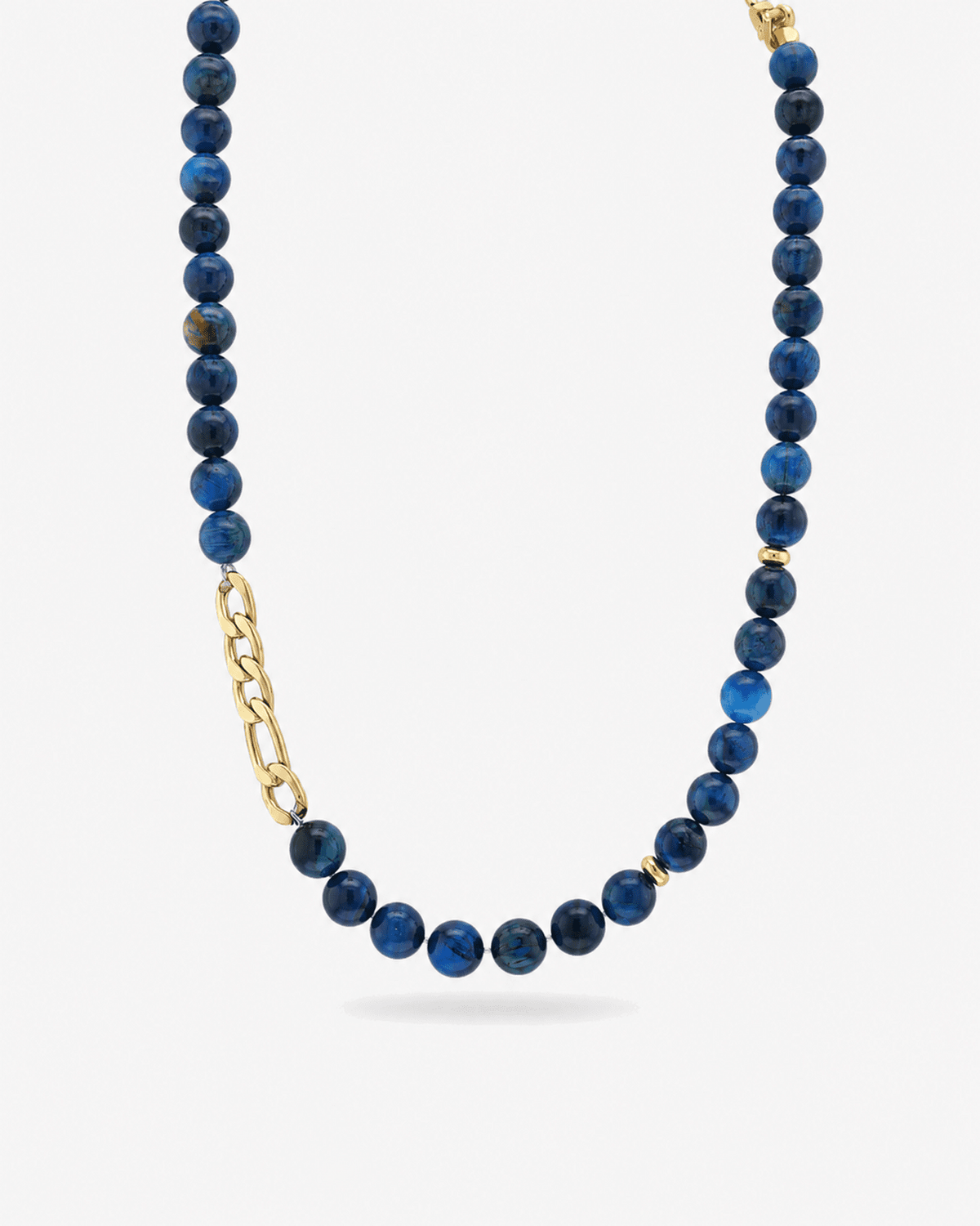 Mareva Blue Apatite, Baroque Freshwater Pearl & 18K Gold-Plated Stainless Steel Necklace
