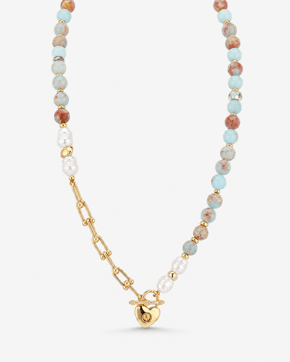 Marea Aqua Terra Jasper & Cultured Pearl Necklace
