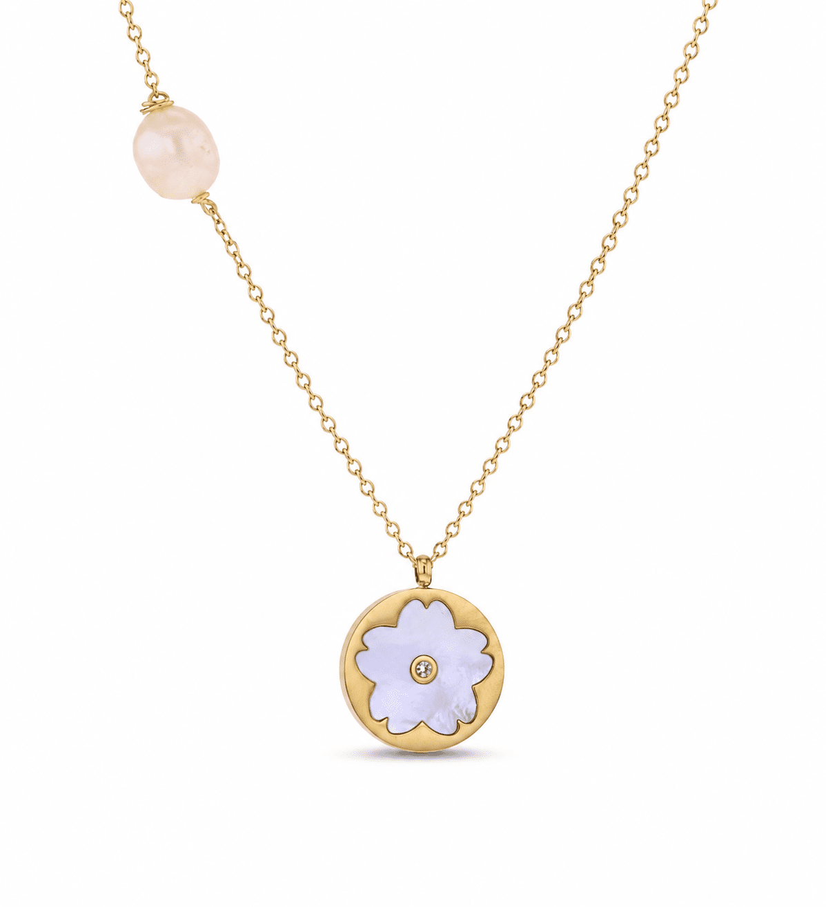 Nerea Cultured Pearl & Mother of Pearl Necklace