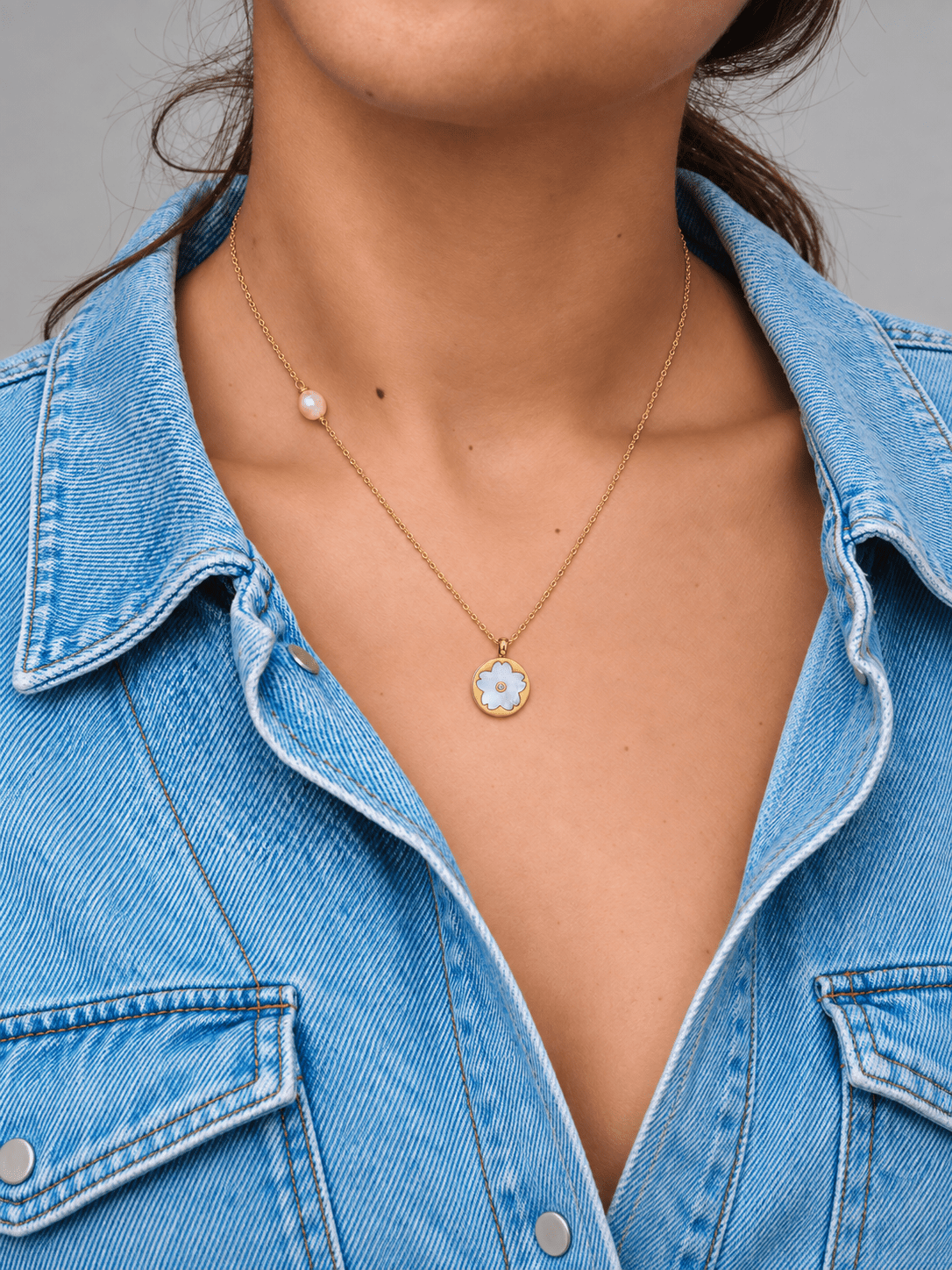 Nerea Cultured Pearl & Mother of Pearl Necklace