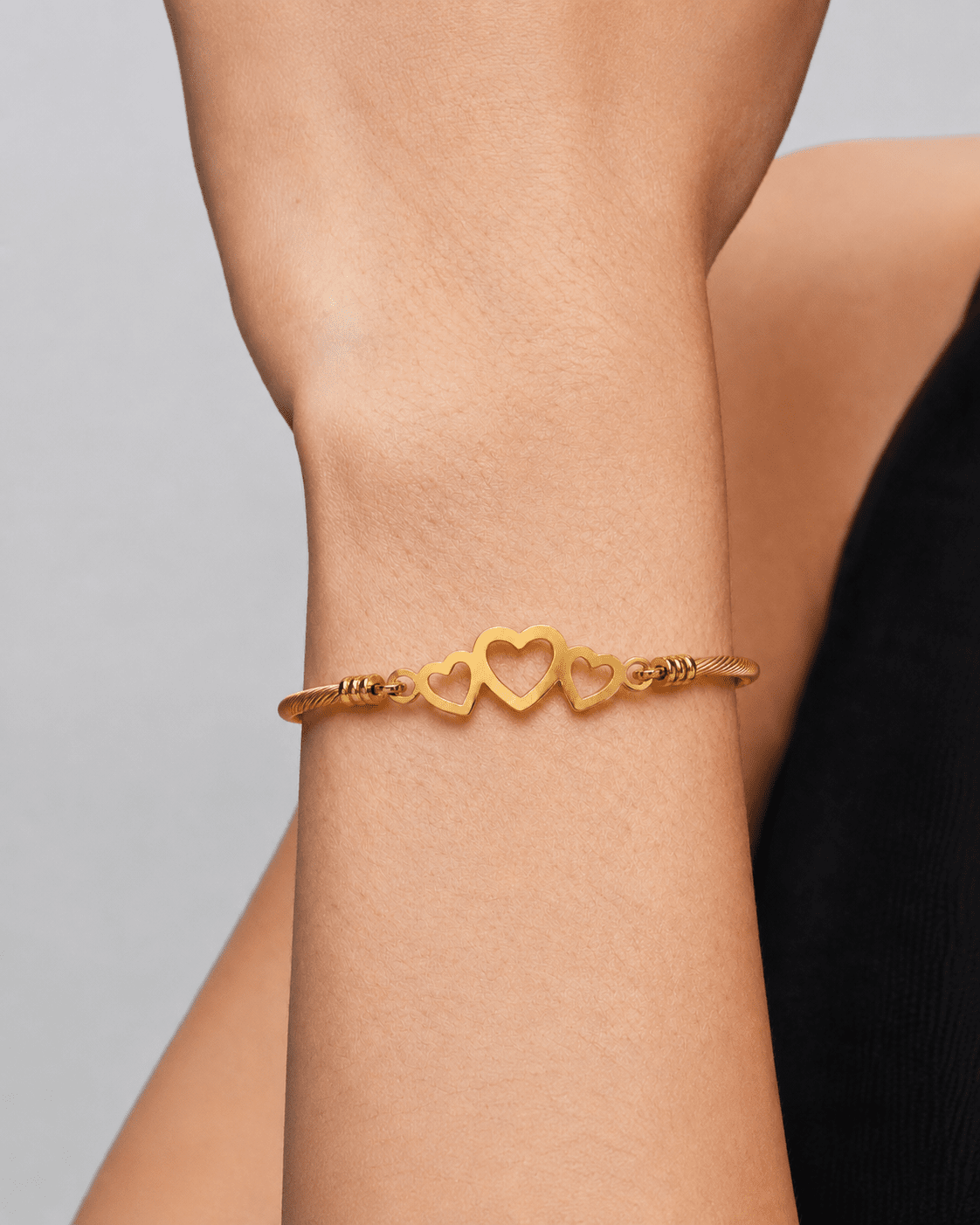 Threefold Belonging Stainless Steel 18K Gold Plated Bangle