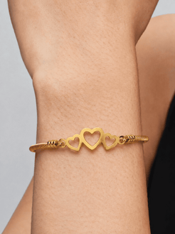 Threefold Belonging Stainless Steel 18K Gold Plated Bangle