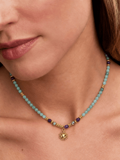 Solis Amazonite & Amethyst Necklace