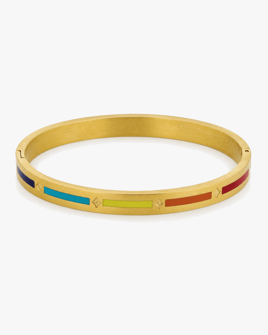 Spectrum Within Stainless Steel 18K Gold Plated Bangle
