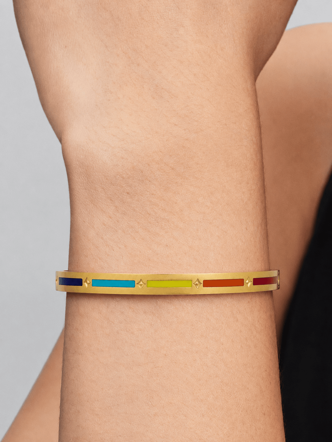Spectrum Within Stainless Steel 18K Gold Plated Bangle