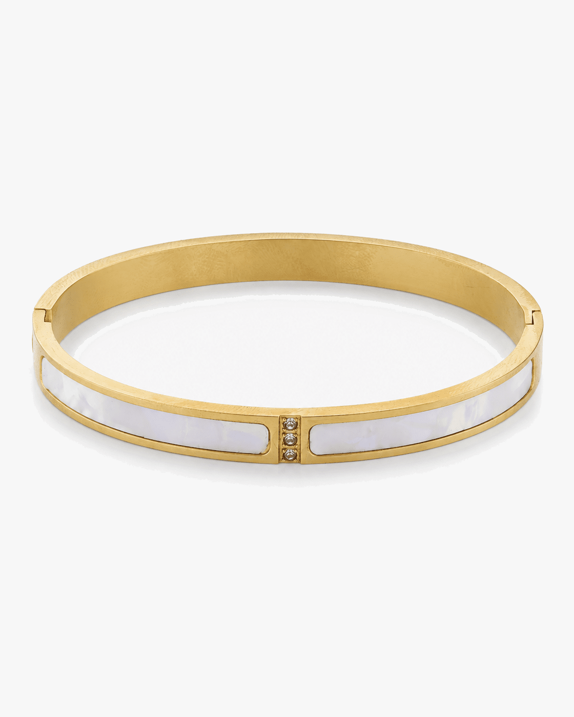 Quiet Tide Stainless Steel 18K Gold Plated Bangle