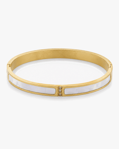 Quiet Tide Stainless Steel 18K Gold Plated Bangle