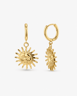 Sol Beloved Stainless Steel 18K Gold Plated Earrings