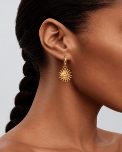 Sol Beloved Stainless Steel 18K Gold Plated Earrings