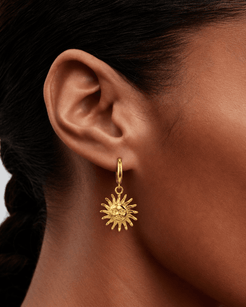 Sol Beloved Stainless Steel 18K Gold Plated Earrings
