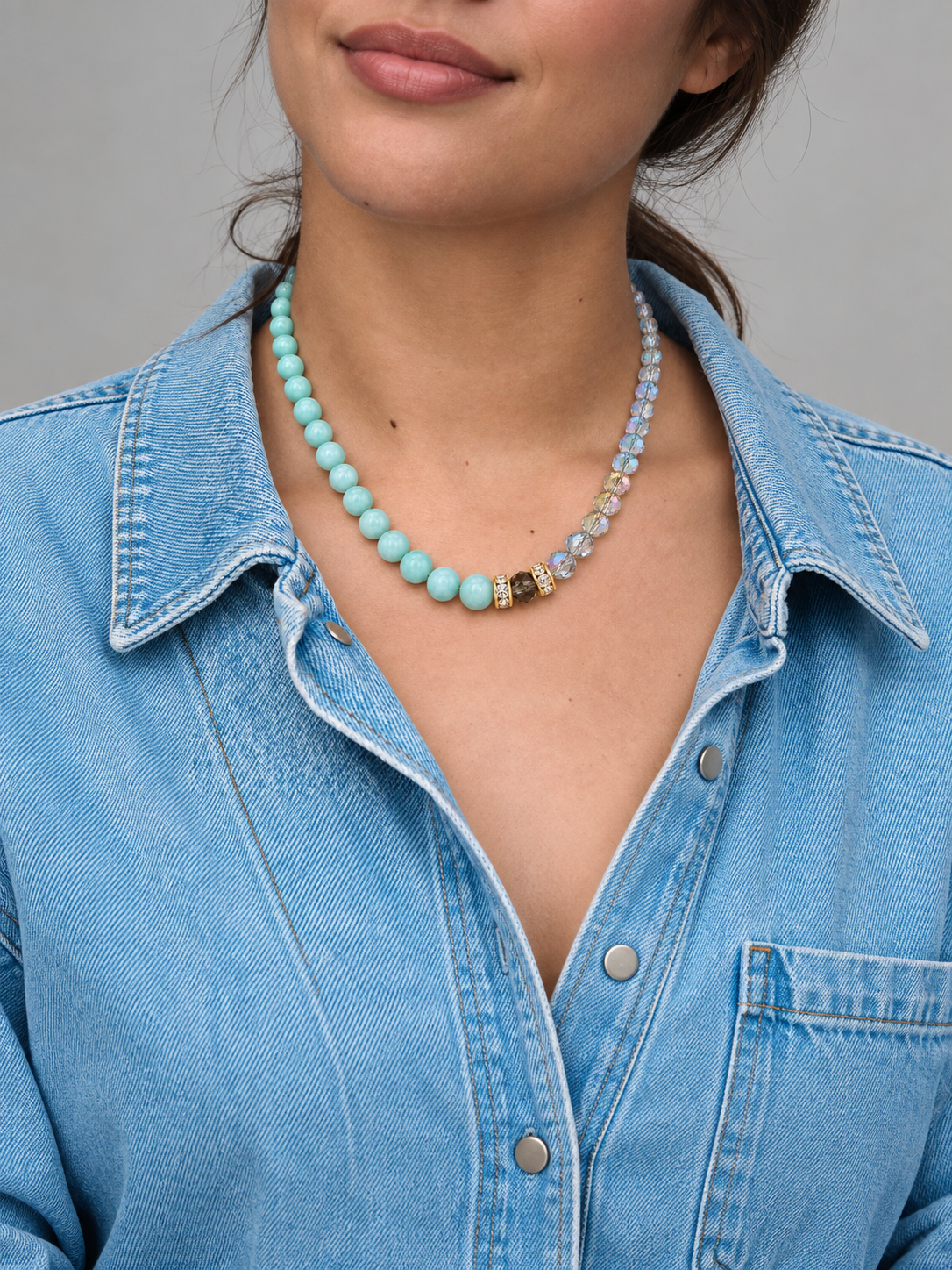 Lumen Amazonite & Crystal Necklace