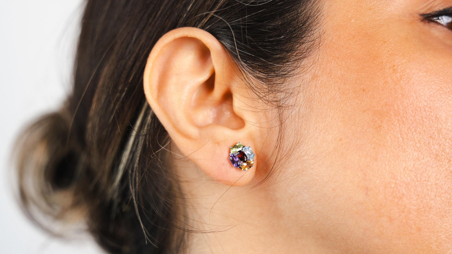 Radiance Gem Cluster Earrings