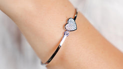 Lustrous Heart Bangle