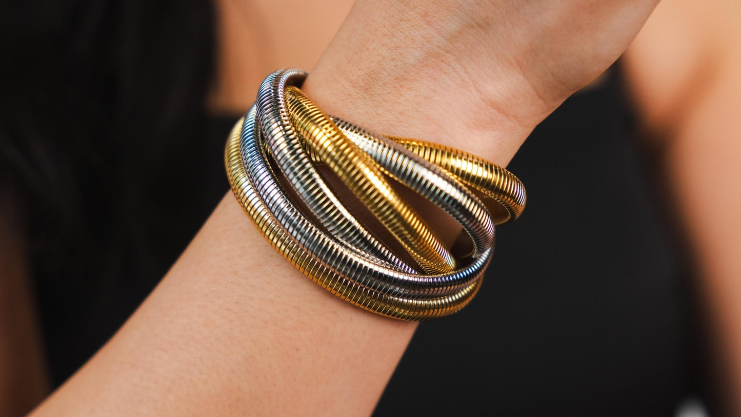 Eclipse Gold Flex Bangle